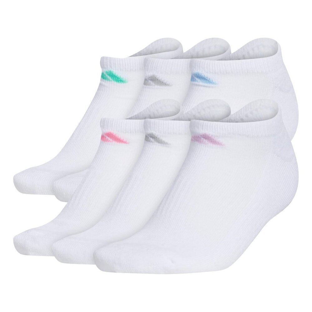 Cushioned No Show Athletic Socks 6-Pack Secure Fit Low Profile Comfort